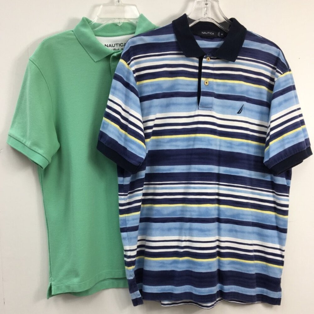Nautica Mens Short Sleeve Polo Bundle Size M EXCELLENT Condition